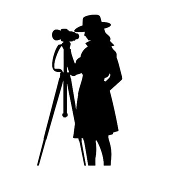 recommend clip art: Photographer with Camera Silhouette Vector Illustration Transparent Background
