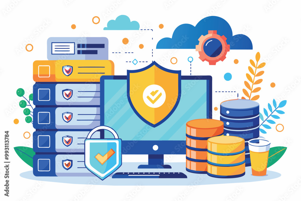 Poster overview of database security management and information protection, database access, info security,
