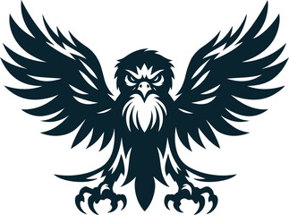 Angry Falcon Silhouette Vector file. on white background