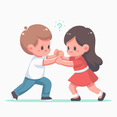 Vibrant Kids. A Flat Illustration of Play, Discovery, and Creativity