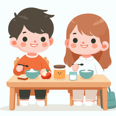 Vibrant Kids. A Flat Illustration of Play, Discovery, and Creativity