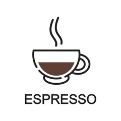Coffee cup icon, espresso - vector.