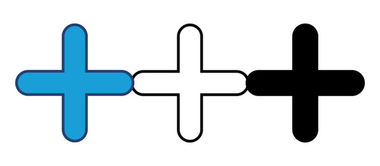 Plus Icon vector. Add plus icon