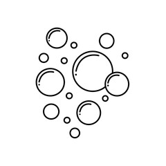 bubble vector line icon isolated on white background