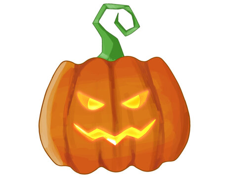 recommend clip art: ハロウィン　ジャックオーランタン　お化けカボチャ　アイコン素材　6