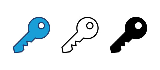 Key icon vector. Key vector icon. Key symbol