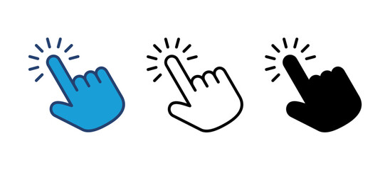 Hand cursor icon. cursor icon vector. hand cursor icon click