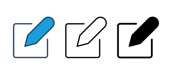 Edit icon vector. edit document icon. edit text icon. pencil. sign up