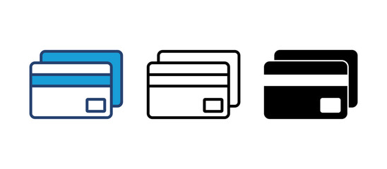 Credit card icon vector. Credit card payment icon vector