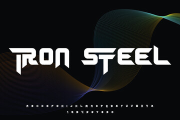 Iron steel fonts