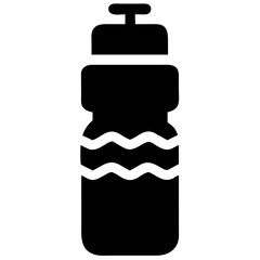 Water bottle icon representing clean water theme for hydration and health