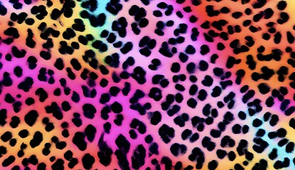Obraz premium leopard print color background wool texture