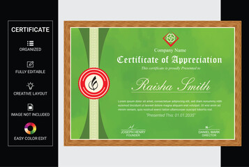 Elegant certificate of achievement template