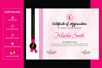 Elegant certificate of achievement template