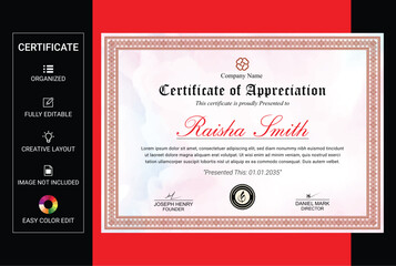 Elegant certificate of achievement template