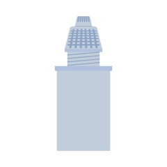 Water filter cartridge in flat design. Purification and filtration system. Vector illustration isolated.