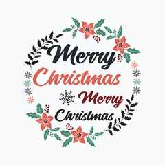 Christmas typography vectors illustration t-shirt design