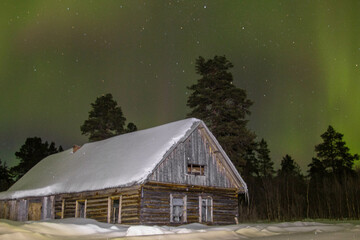 barn in winter