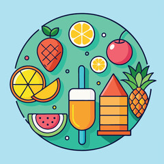 vector illustration of a cocktail