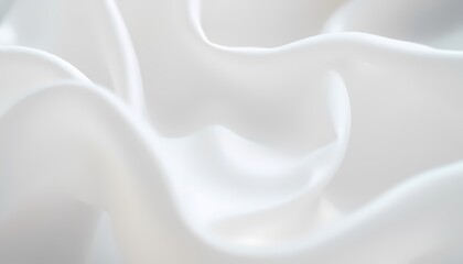Obraz premium Wrinkled White Satin Fabric Close-Up with Intricate Folds and Glossy Surface Under Soft Light
