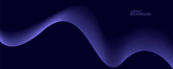 Dark blue background with light purple flowing curves.