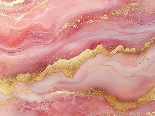 Pink and Gold Abstract Background Illustration