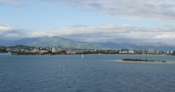 Panoramic view of Noumea, New Caledonia.