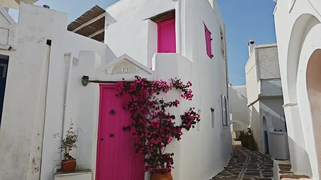 This is the most famous street in Marpissa in Paros greece