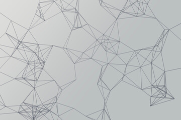 A minimalist abstract background showing an expansive network of connected polygons, representing the flow and connectivity of digital information