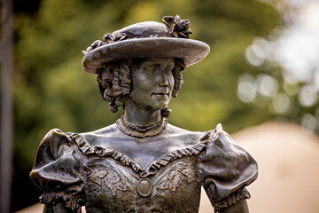 Statue in the fortress city of Alba Iulia in romania 