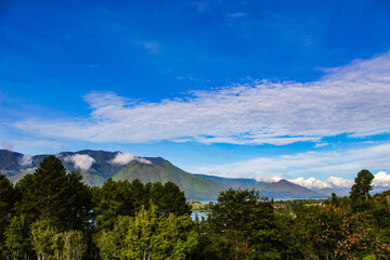 mountains and clouds