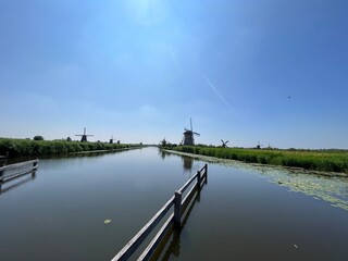 Naklejka premium Les moulins à vent de Kinderdijk