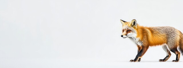 Obraz premium Majestic Red Fox Stands Alertly in Natural Habitat