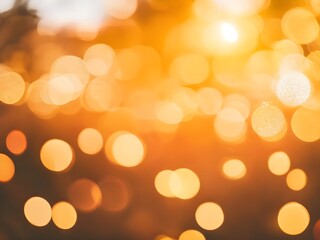 Obraz premium Blurred abstract golden bokeh light Smooth background