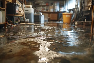 Flooded Basement Home Interior Photo