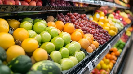 Fresh fruits and veggies, plus delicious drinks and yummy snacks. All healthy and good for you!