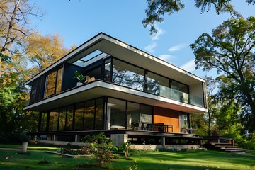 Modern house with garden