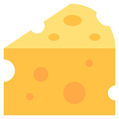 cheese flat vector icon