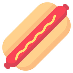 hotdog flat vector icon