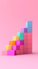Geometric stacking structure of colorful blocks