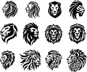 Lion Heads A Collection of Vector Graphics