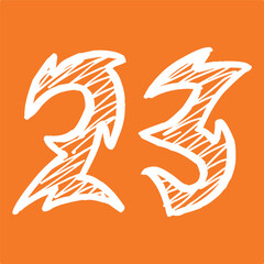 Jersey Number 23 for T-Shirt Design