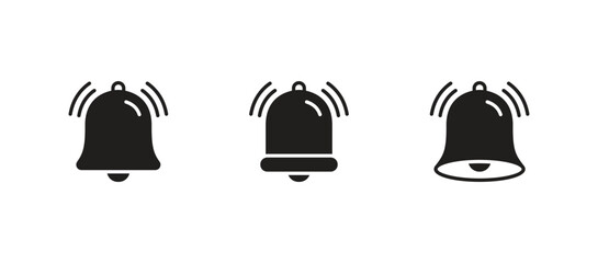 Notification ringing bell icon set 