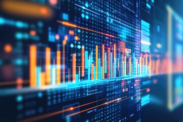 Fototapeta premium Stock Market and Forex Trading Graph Background with Financial Data