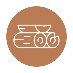 Chopped lumber line black icon. Sign for web page, mobile app, button, logo.