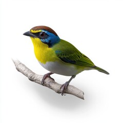 Fototapeta premium Vibrant Koyram Pitta with Colorful Plumage on Branch