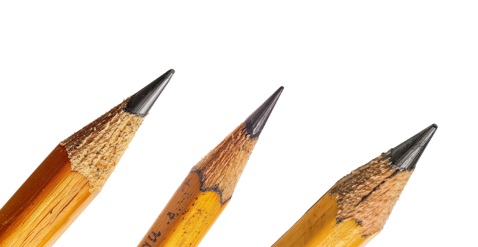 Pencil set  isolated on transparent or white background	