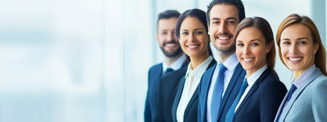 Obraz premium Portrait of Confident Business Team Posing Together in Office