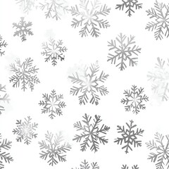 Silver snowflake pattern on white background