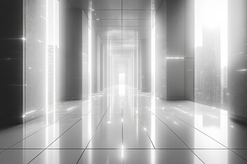 A grid with clean white lines, creating a futuristic and technologically advanced atmosphere. Generative AI